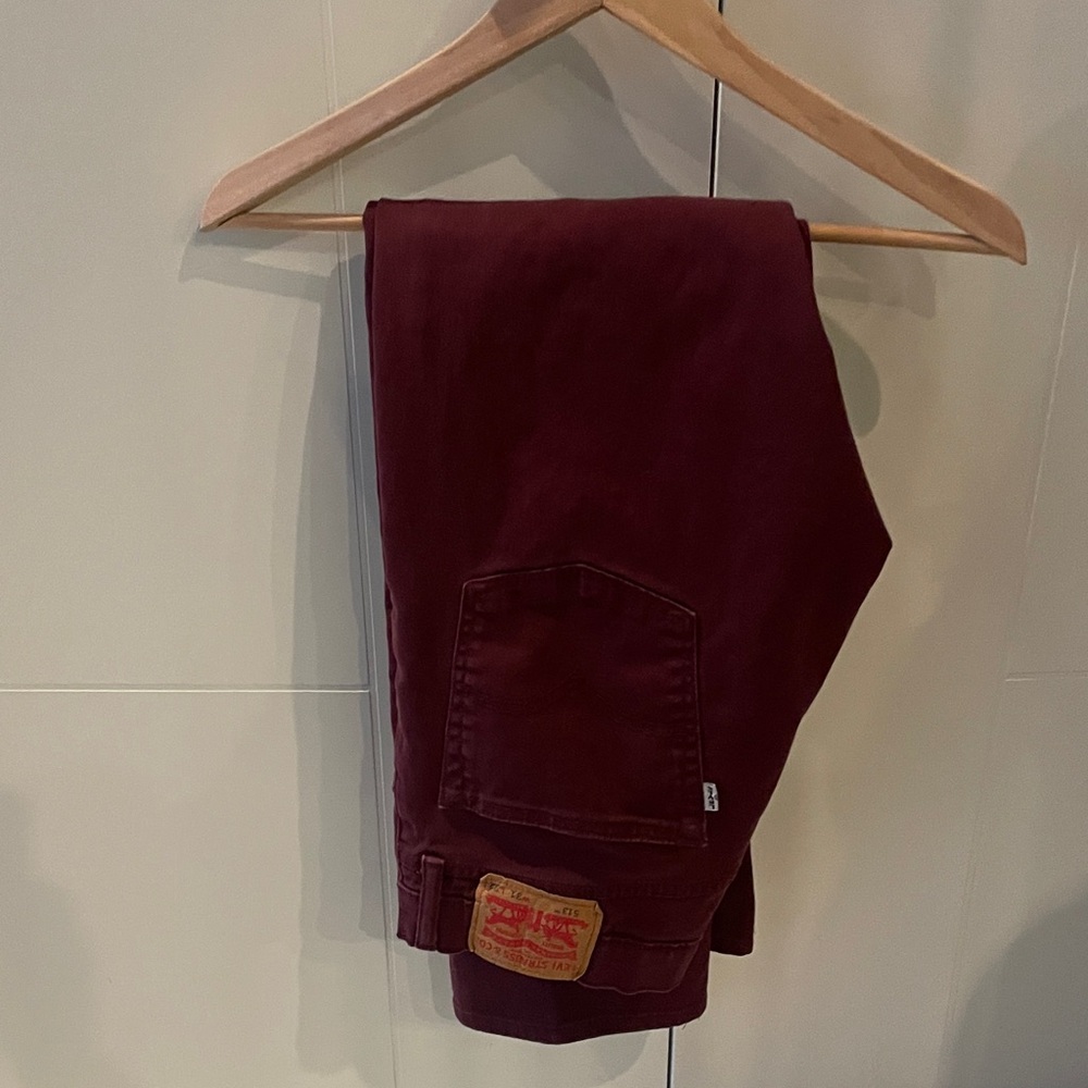 Levi's Deep Red Denim Pants